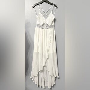 High Low lace trimmed Dress